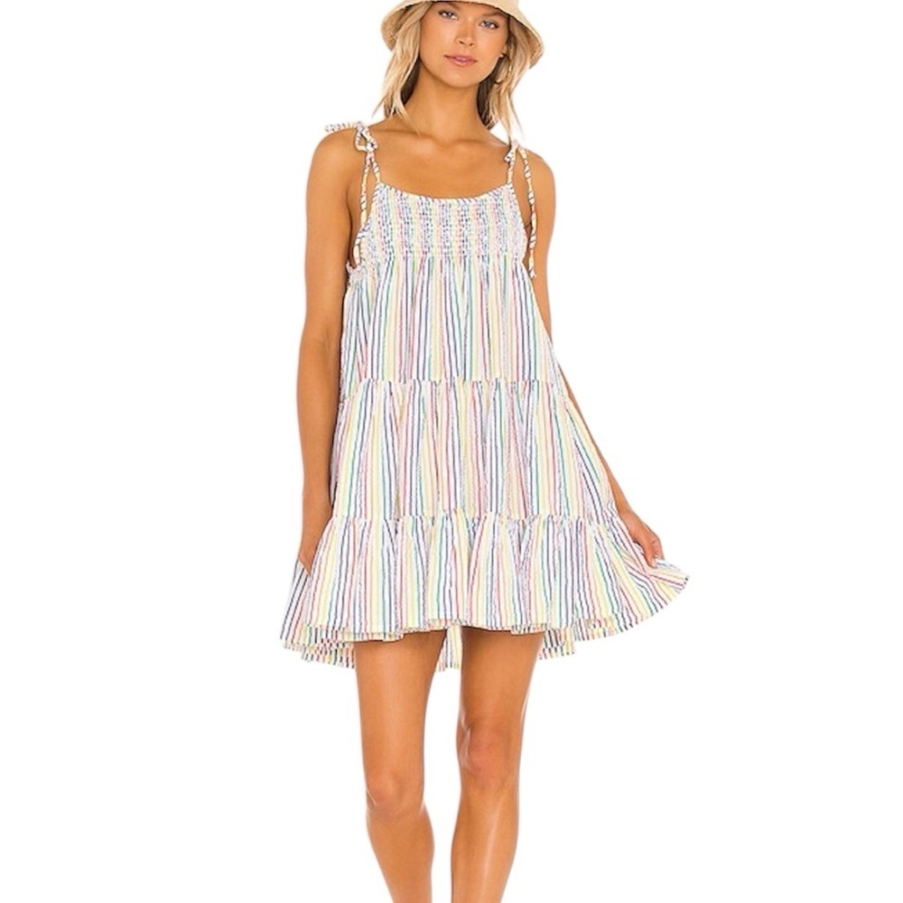 Solid & Striped The Parker Dress Rainbow Stripe